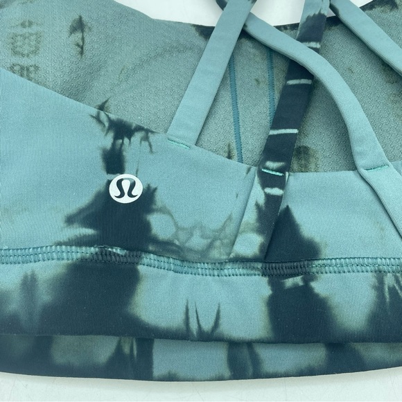 Lululemon Energy Bra SHIBORI Mystic Green Tie Dye Luxtreme Cross Strap Womens 6 - Picture 4 of 7